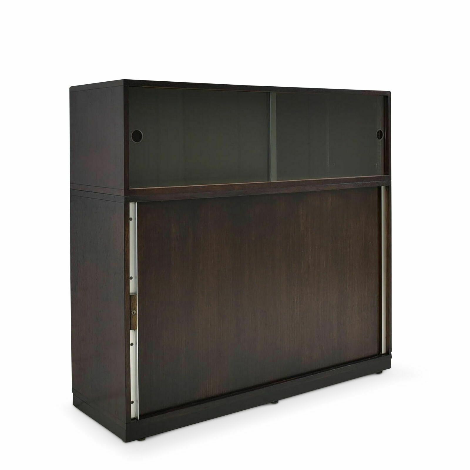 Filing Cabinet Restored Around 1980 Office Cabinet Sliding Doors Showcase Office Vintage