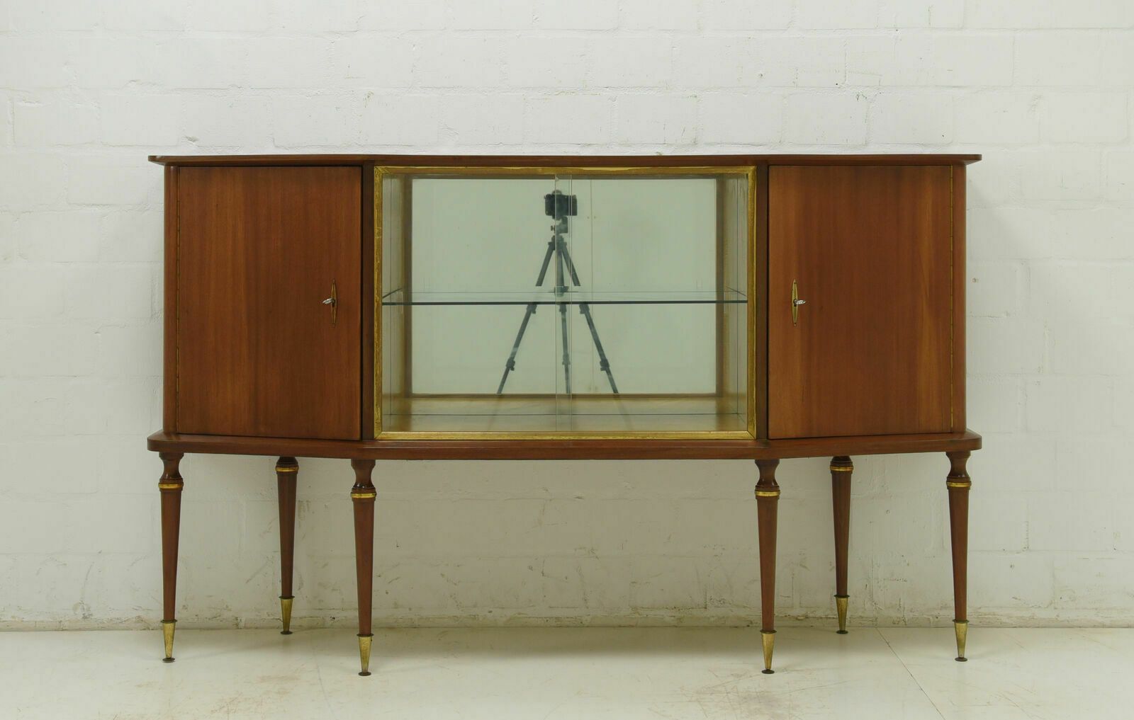 Mid Century Showcase Sideboard Restored Around 1960, Antique Retro Art Deco Sideboard photo furniture