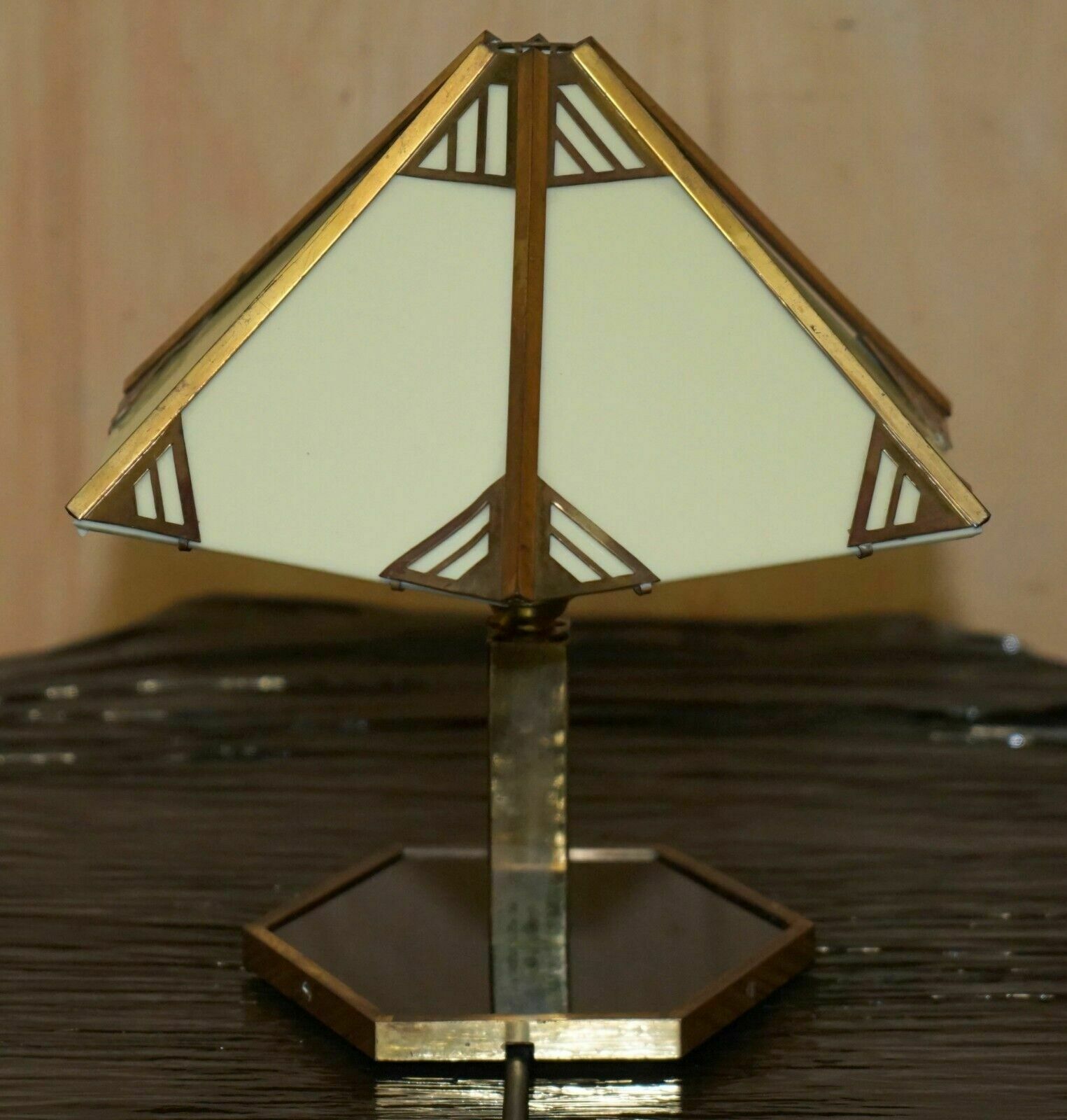 photo buy Stunning Pair Of Italian Circa 1930's Brass & Lucite Table Lamps Fully Restored