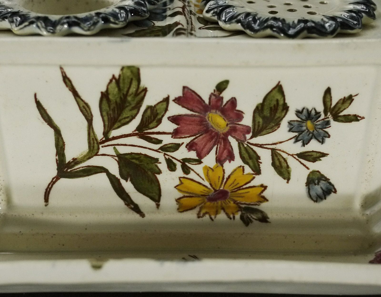 Antique French Faience Ink Pot And Sander photo buy