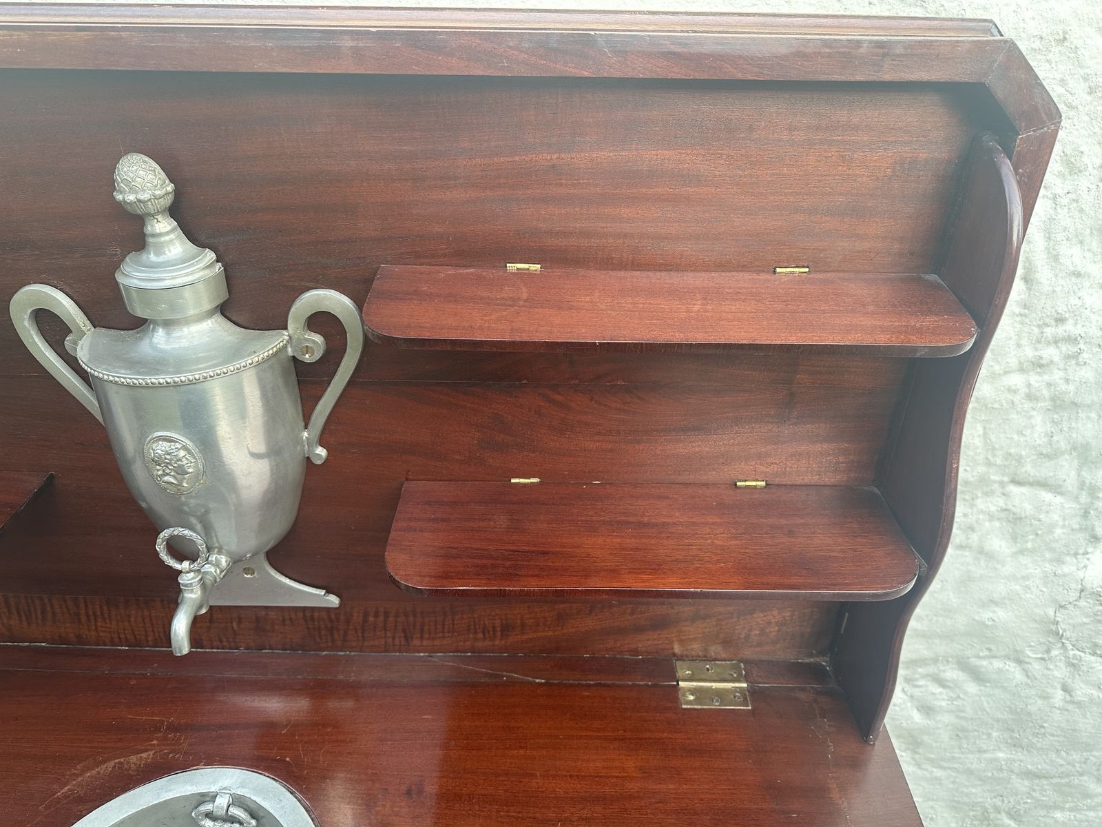 photo vintage Versatile French Napoleon III Metamorphic Gilt Metal Mounted Mahogany Commode & Travelling Washstand