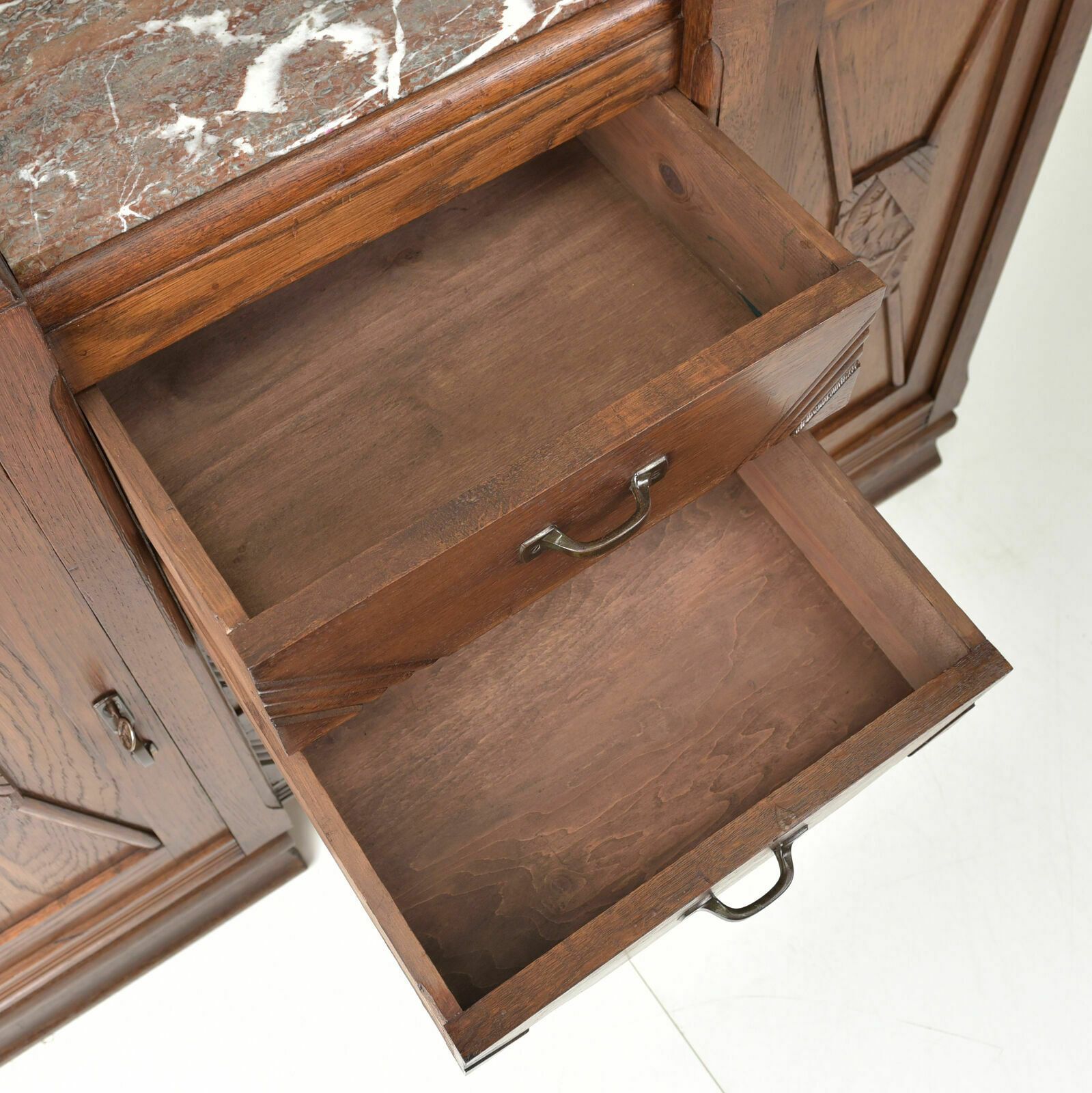 Antique! Sideboard Restored Art Deco Around 1925 Oak Chest Of Drawers Sideboard Cabinet photo 872.0