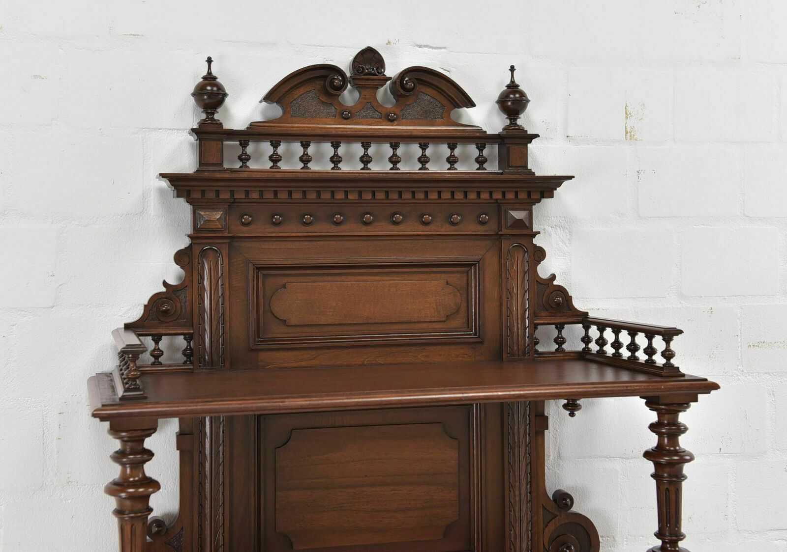 Antique Console Table Restored Wilhelminian Style Walnut Sideboard Wall Table Secretary photo vintage