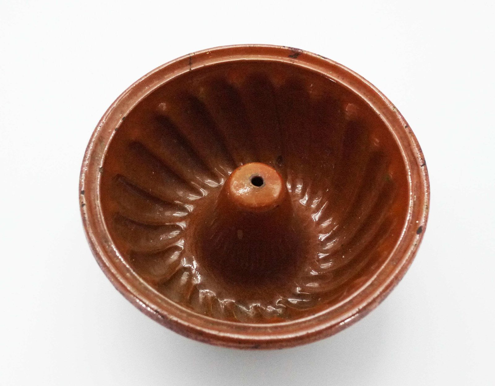 Antique French Terracotta Kouglof Bundt Cake Mold photo for sale