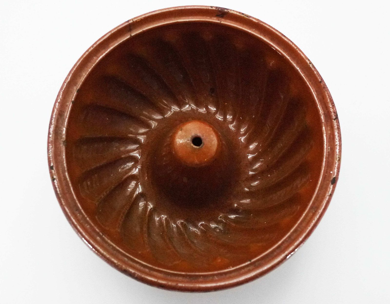 Antique French Terracotta Kouglof Bundt Cake Mold photo Home Decor
