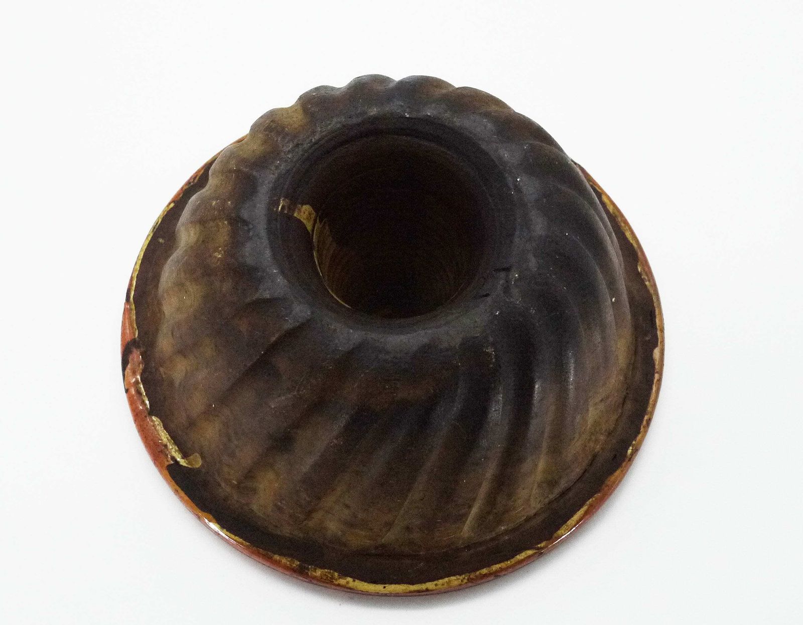 Antique French Terracotta Kouglof Bundt Cake Mold photo 65.0