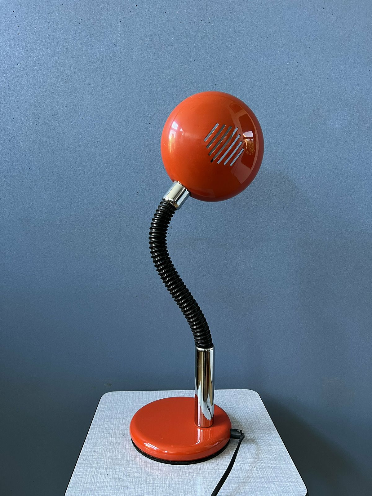 Rode Flexibele/Verstelbare Mid Century Space Age Ufo Tafellamp photo 145.0