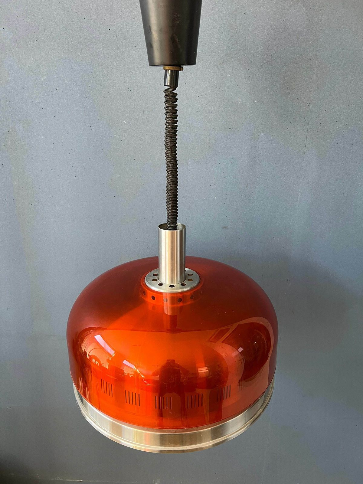 Oranje Transparante Space Age Ufo Hanglamp photo vinterior
