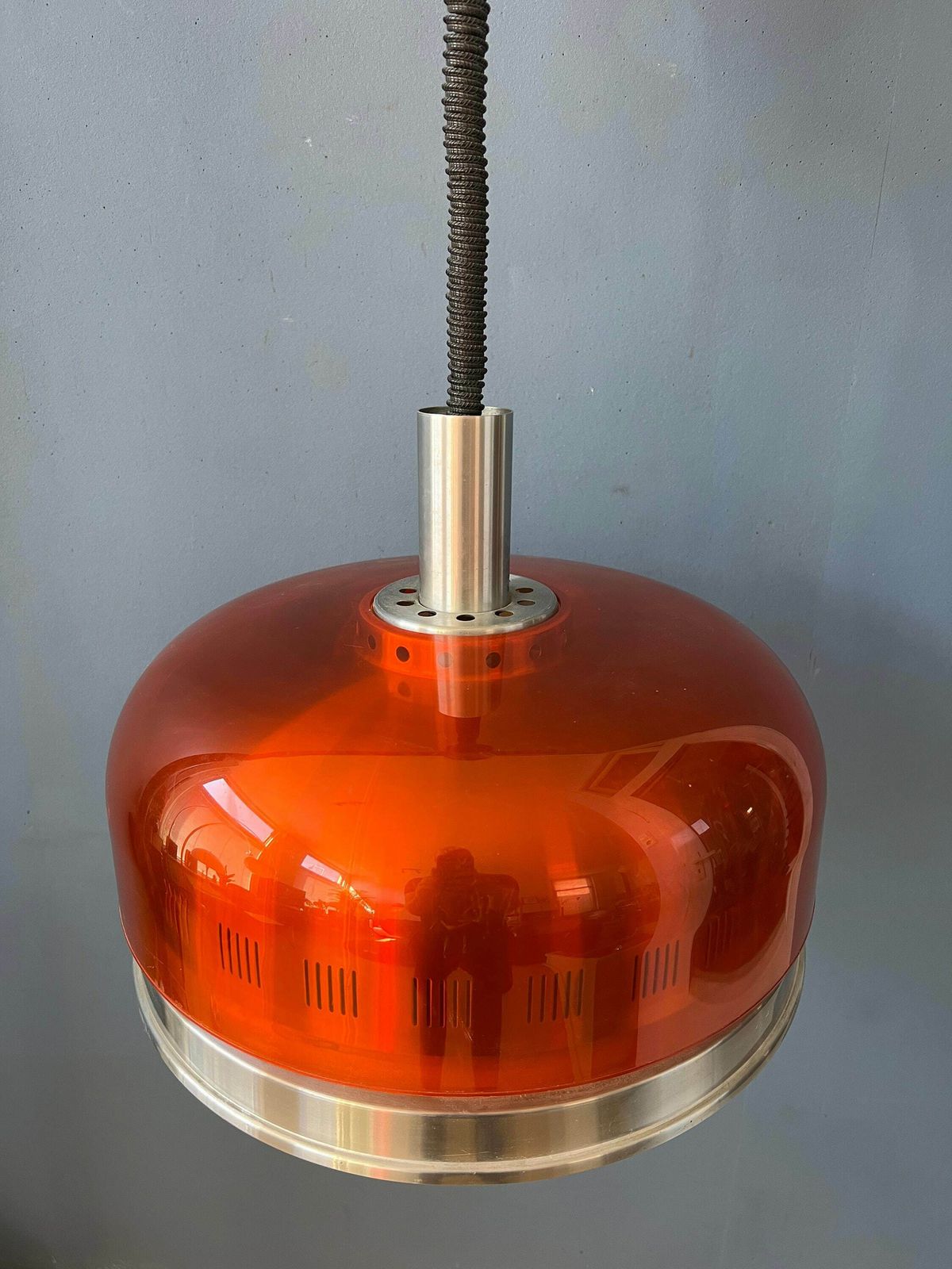 Oranje Transparante Space Age Ufo Hanglamp photo buy