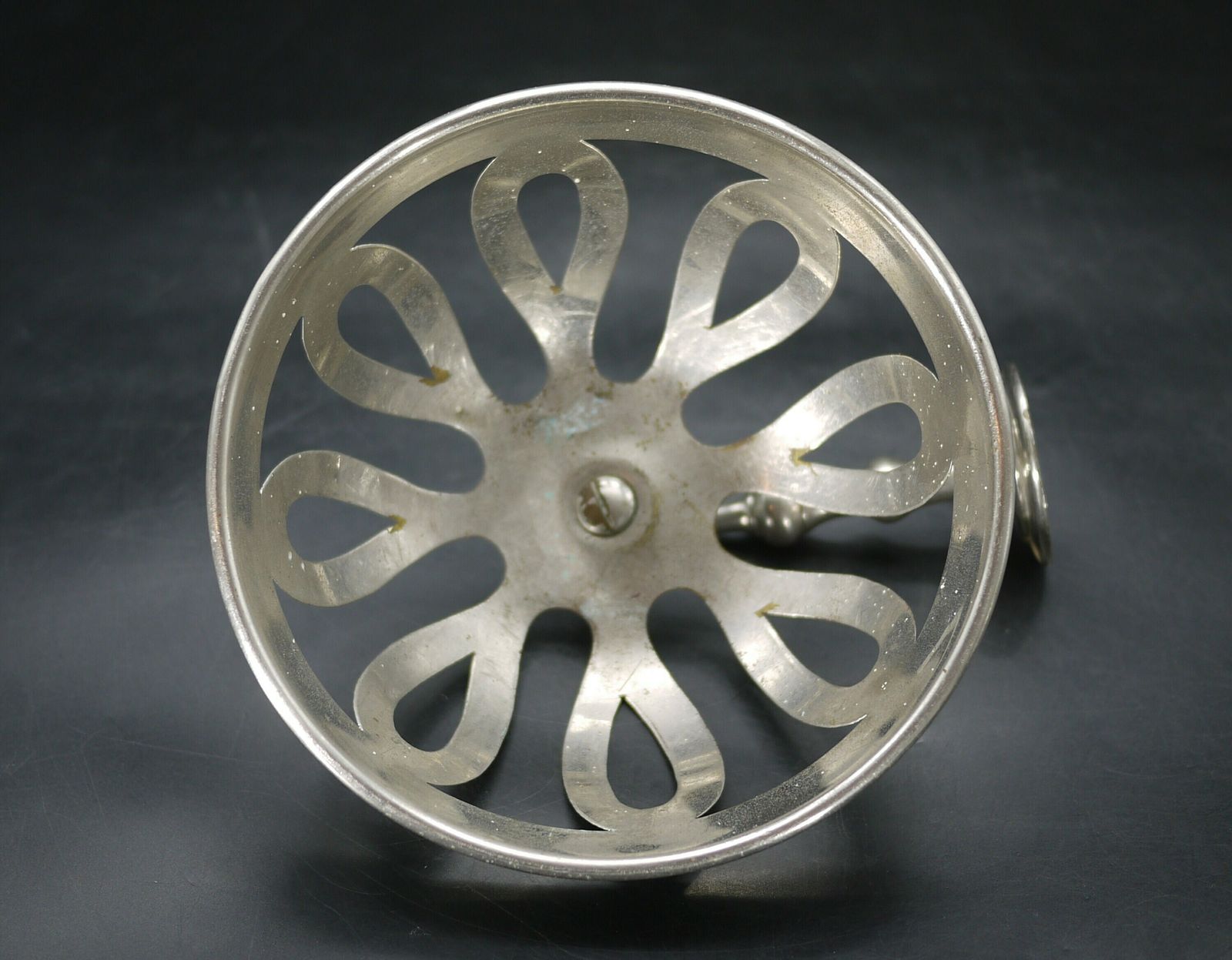 Antique Soap Dish, French Nickel Brass Soap Basket And Sponge Holder, 1920s photo vintage