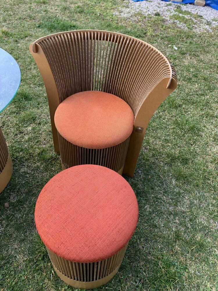 Mid Century Modern Cardboard Set, 2000s, Set Of 5 photo Garden Furniture