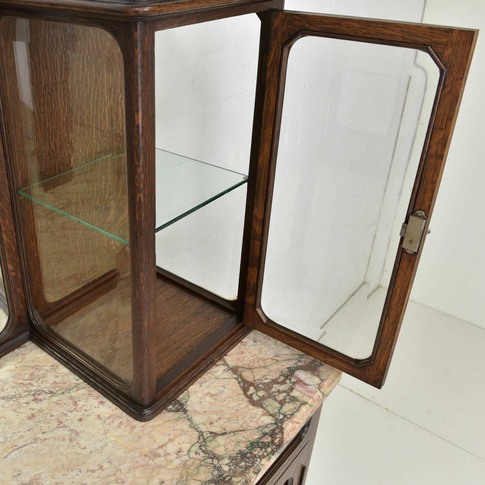 Antique! Display Cabinet K Restored Art Deco Around 1925 Oak Sideboard Buffet photo 1329.0