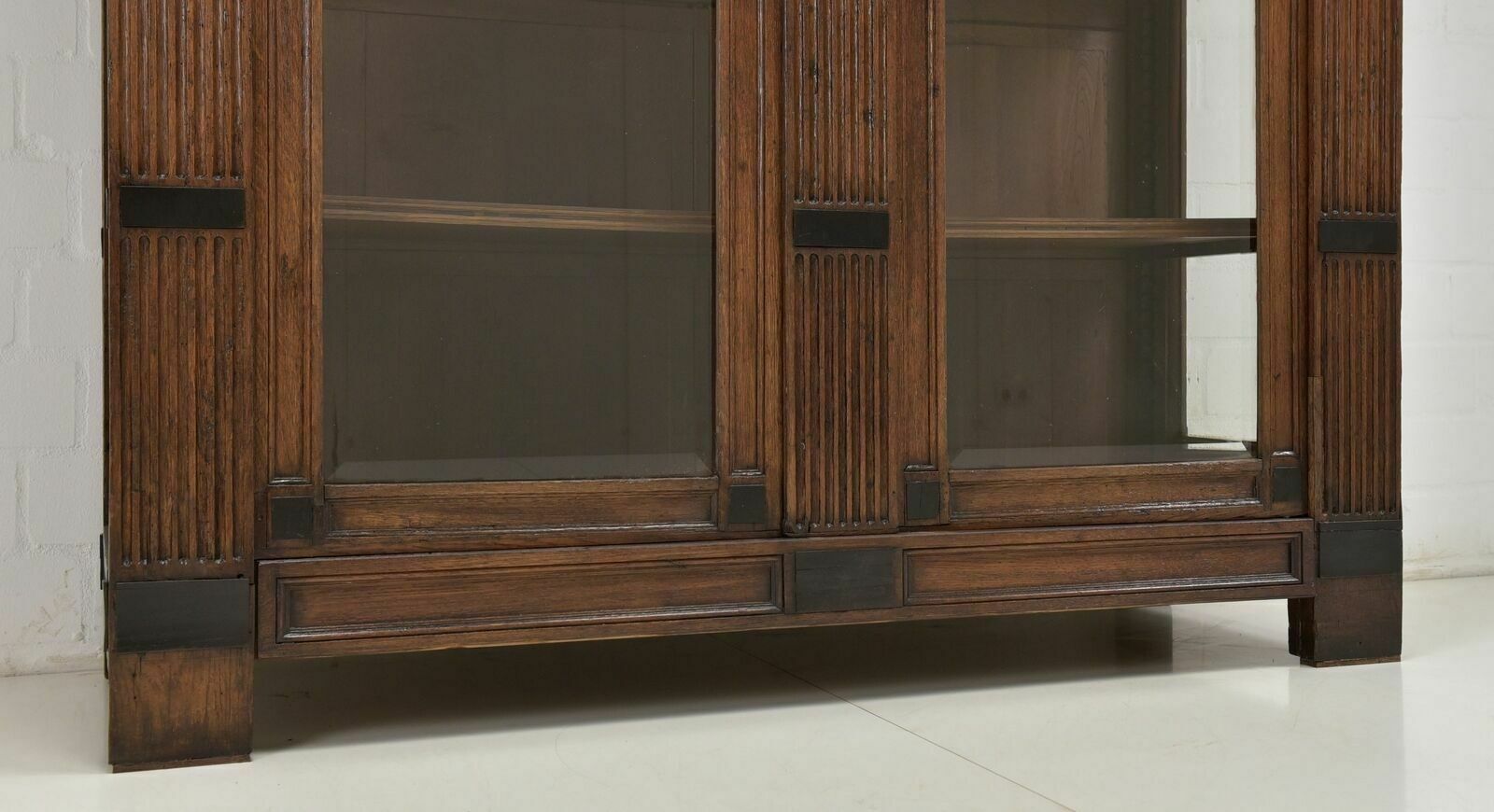 photo for sale Antique! Large Flemish Display Cabinet Restored Oak Renaissance Baroque