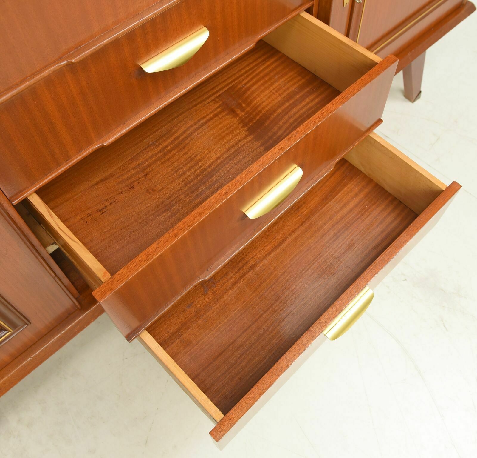 Retro! Sideboard Restored Mid Century 50s 60s Vintage Mahogany photo vinterior