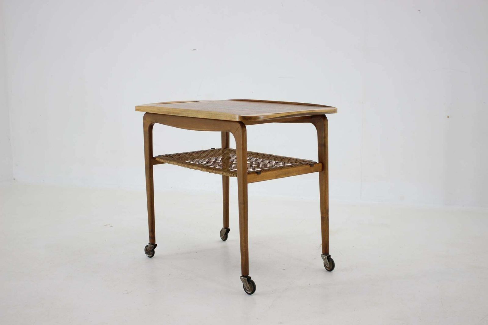 1970s Beech Serving Cart By Drevotvar, Czechoslovakia £433.55 photo furniture