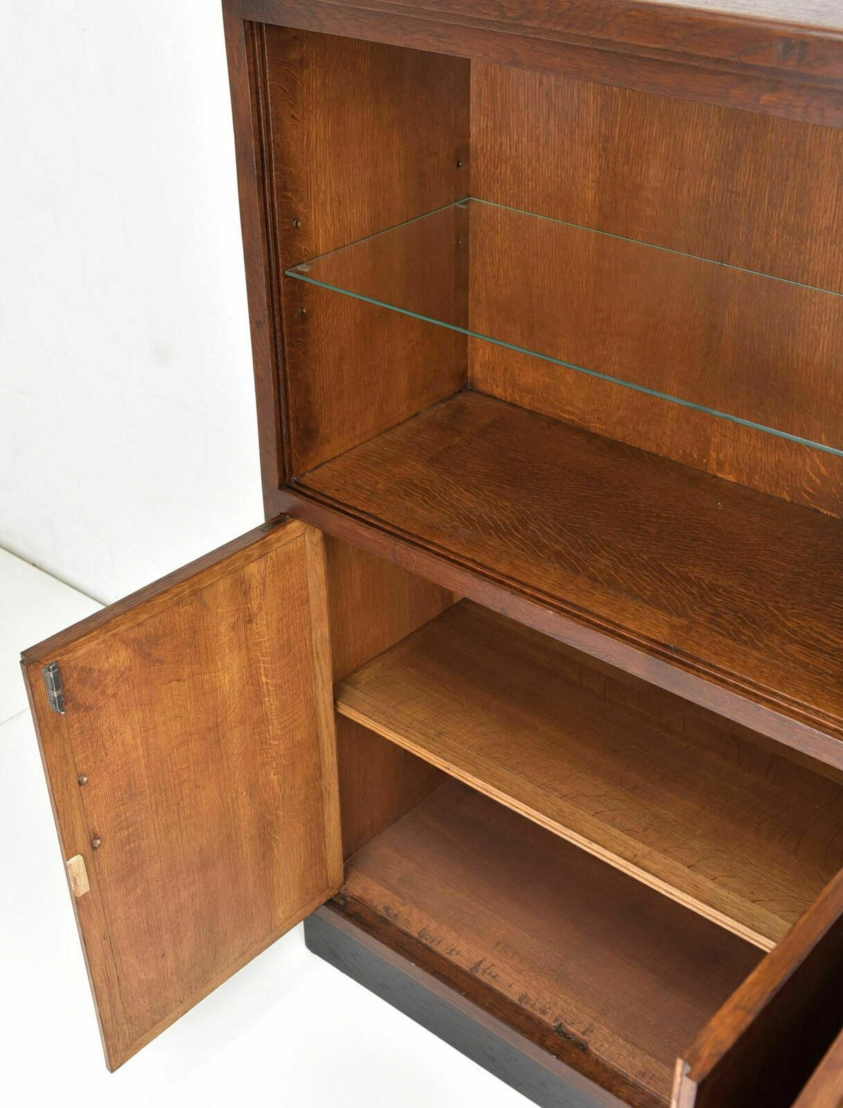 Antique! Display Cabinet K Restored Art Deco / Bauhaus Around 1940 Oak Highboard photo Furniture