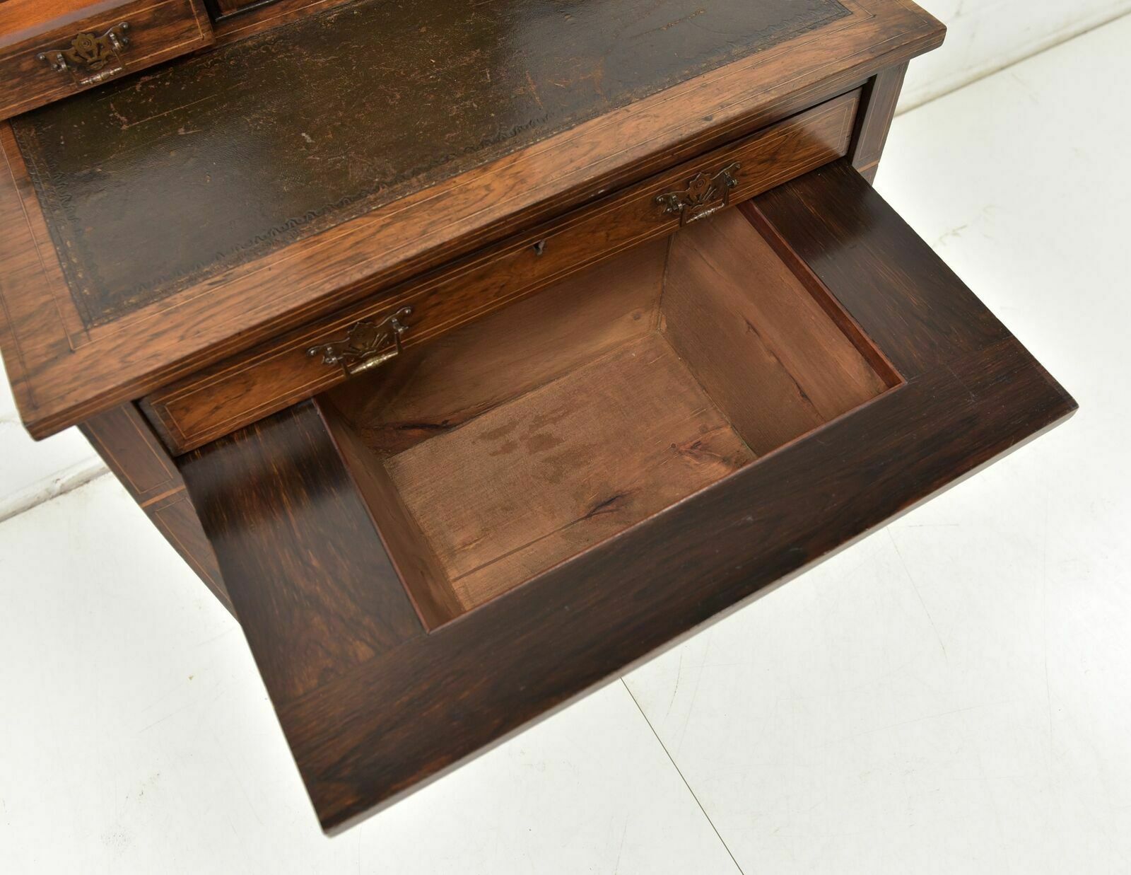 Antique! Small Ladies Desk Restored England Rosewood Dressing Table photo vintage