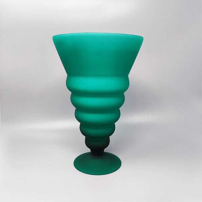 1960s Astonishing Green Vase In Murano Glass By Michielotto photo furniture