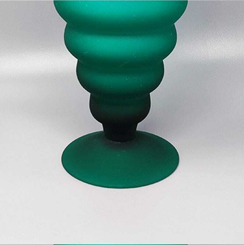 1960s Astonishing Green Vase In Murano Glass By Michielotto photo vinterior