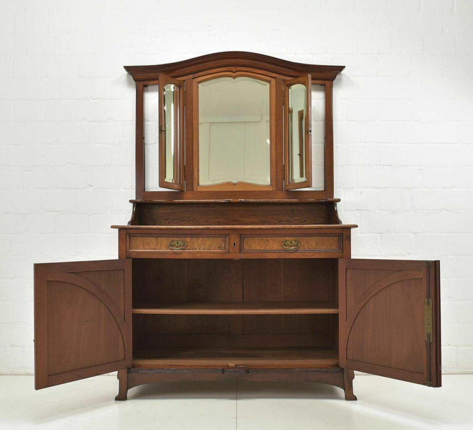 Antique! Mirror Dresser Restored Art Nouveau Art Nouveau Around 1915 Mahogany photo furniture