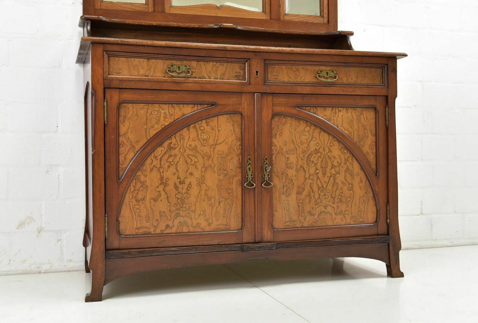 Antique! Mirror Dresser Restored Art Nouveau Art Nouveau Around 1915 Mahogany photo vintage