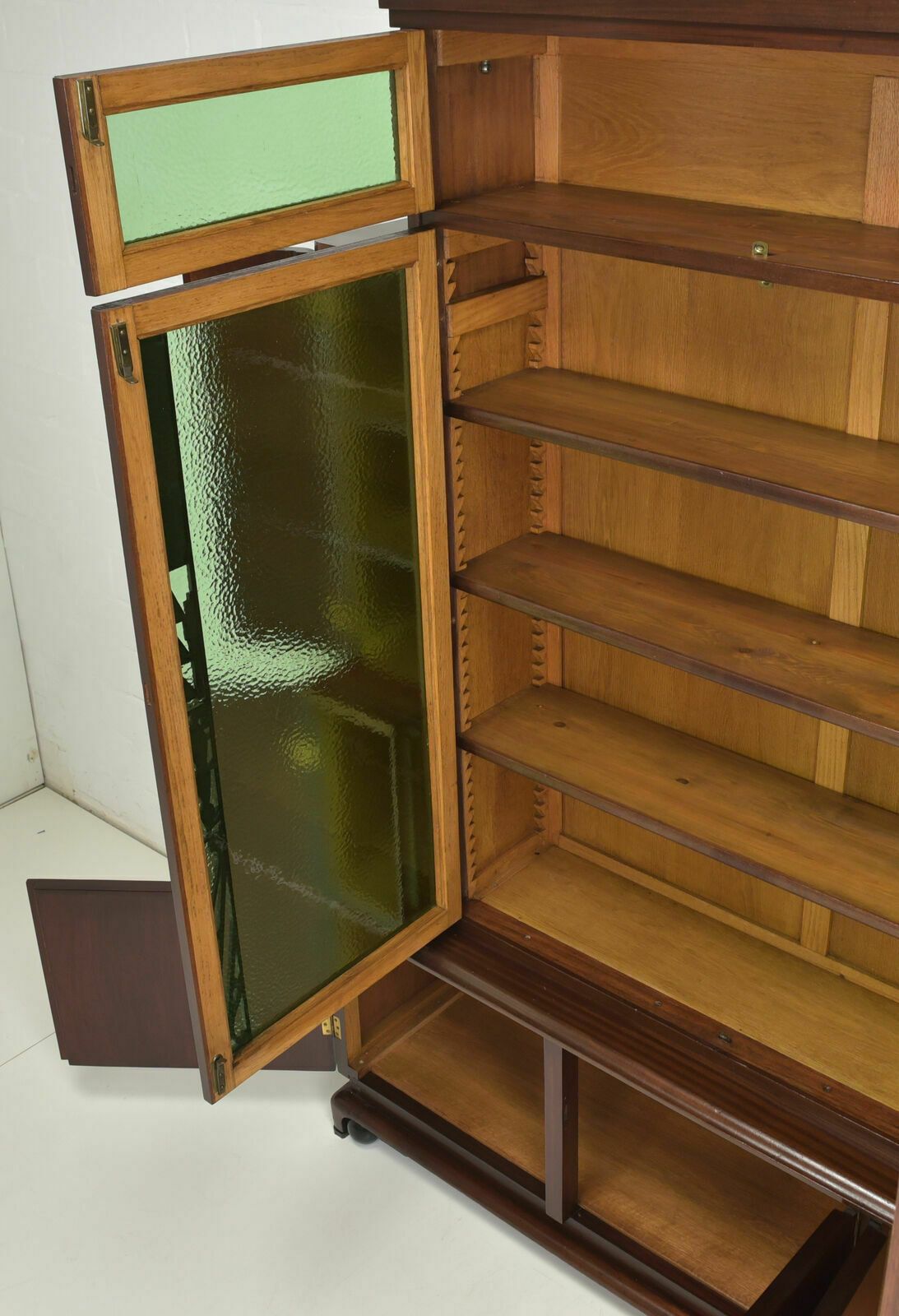 Antique! Large Bookcase Restored Art Deco Around 1925 Display Cabinet K Xl photo 4617.0