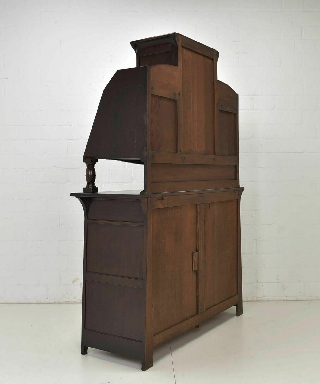 2334.0 Antique! Buffet Cabinet Restored Art Nouveau Art Nouveau Around 1920, Solid Oak photo