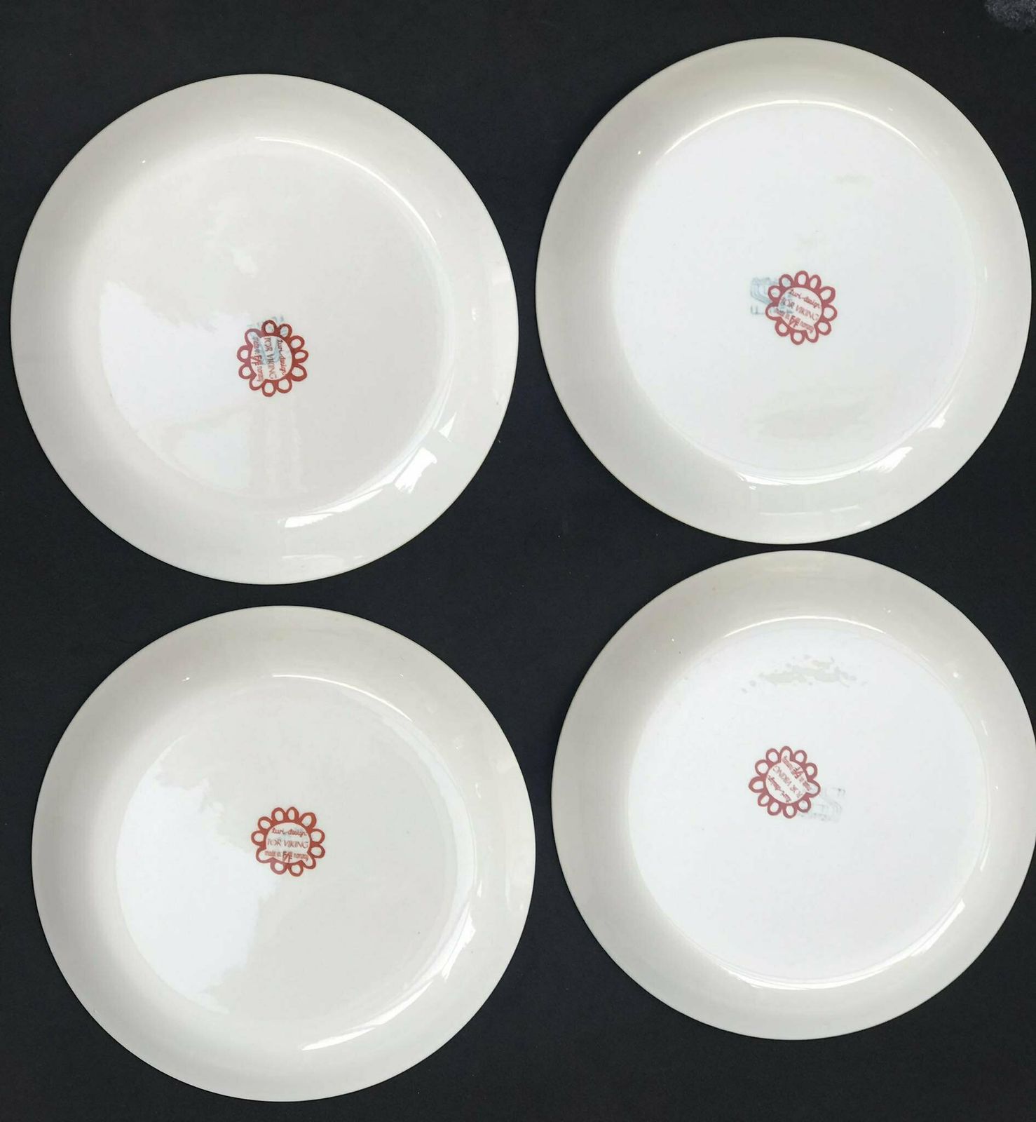 Figgjo Flint Dessert Plates Tor Viking Pattern Cheese, Pastries, Bread And Butter Plates, Cakes 4 Plates, 17cm / 6.6" Norvegian Design photo buy