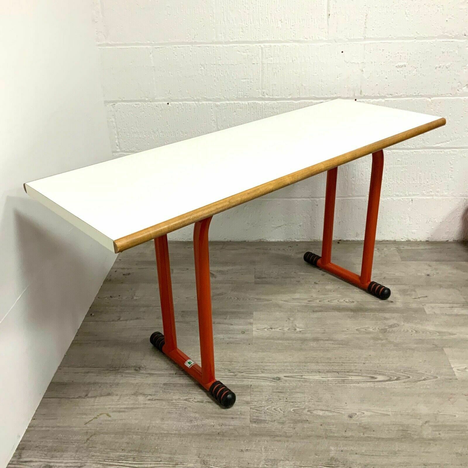 Joe Colombo For Bieffeplast White And Orange Desk Italian 1970s Mcm photo for sale