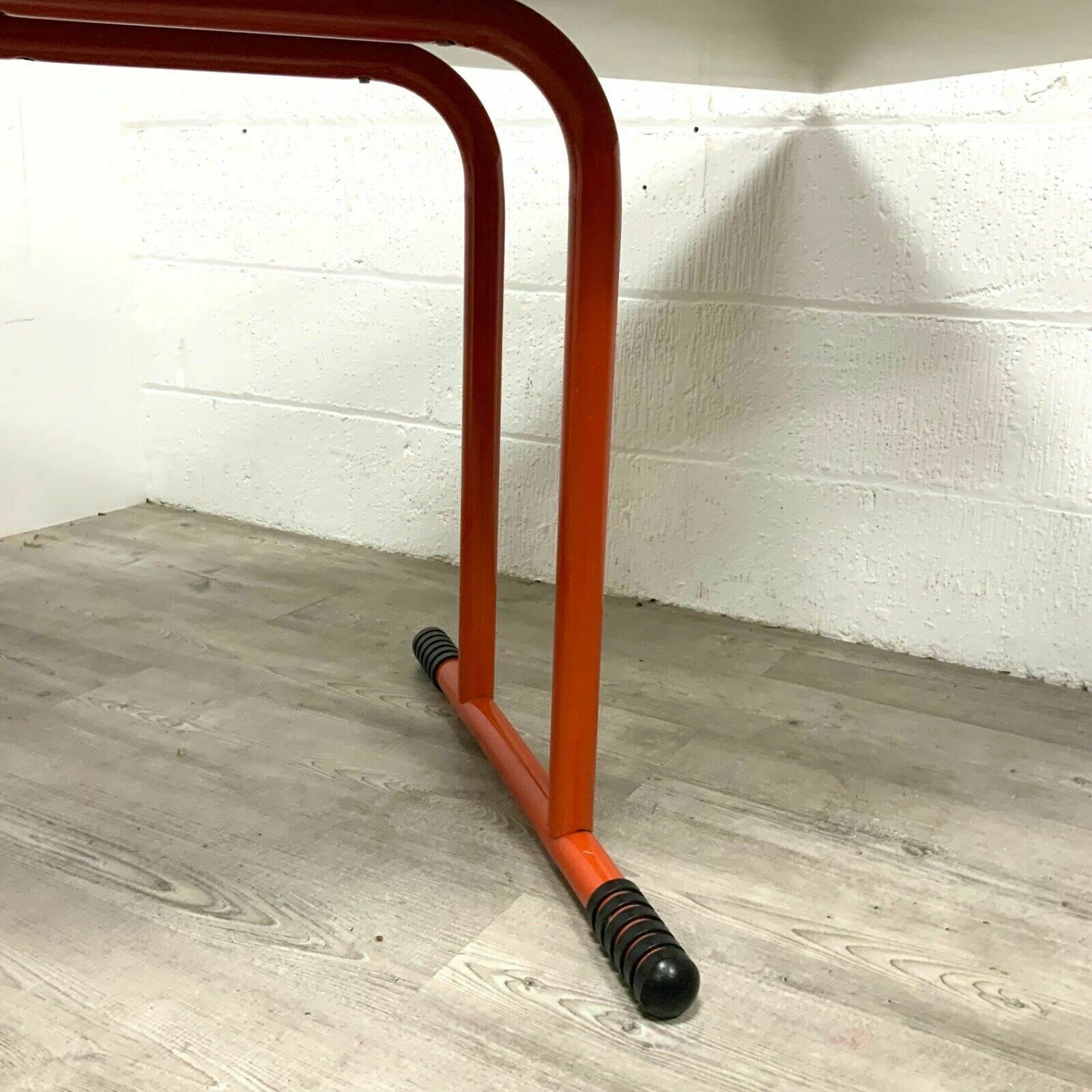 Joe Colombo For Bieffeplast White And Orange Desk Dining Table Italian 1970s Mcm photo vinterior
