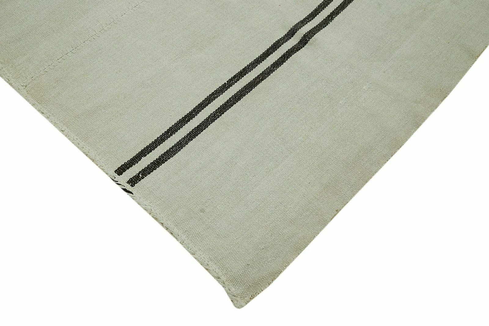 Handmade Contemporary White Hemp Kilim Rug 210 Cm X 265 Cm photo Textiles