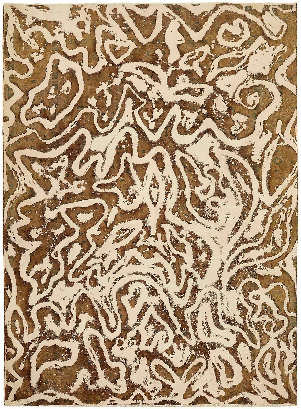 Handmade Decorative Beige Overdyed Large Area Rug 259 Cm X 350 Cm photo furniture