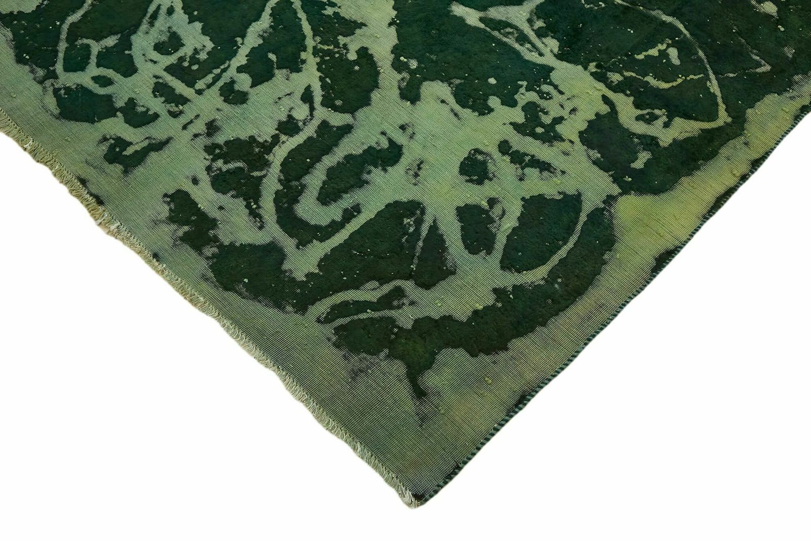 Handmade Green Overdyed Large Area Rug  374 Cm X 262 Cm photo Textiles