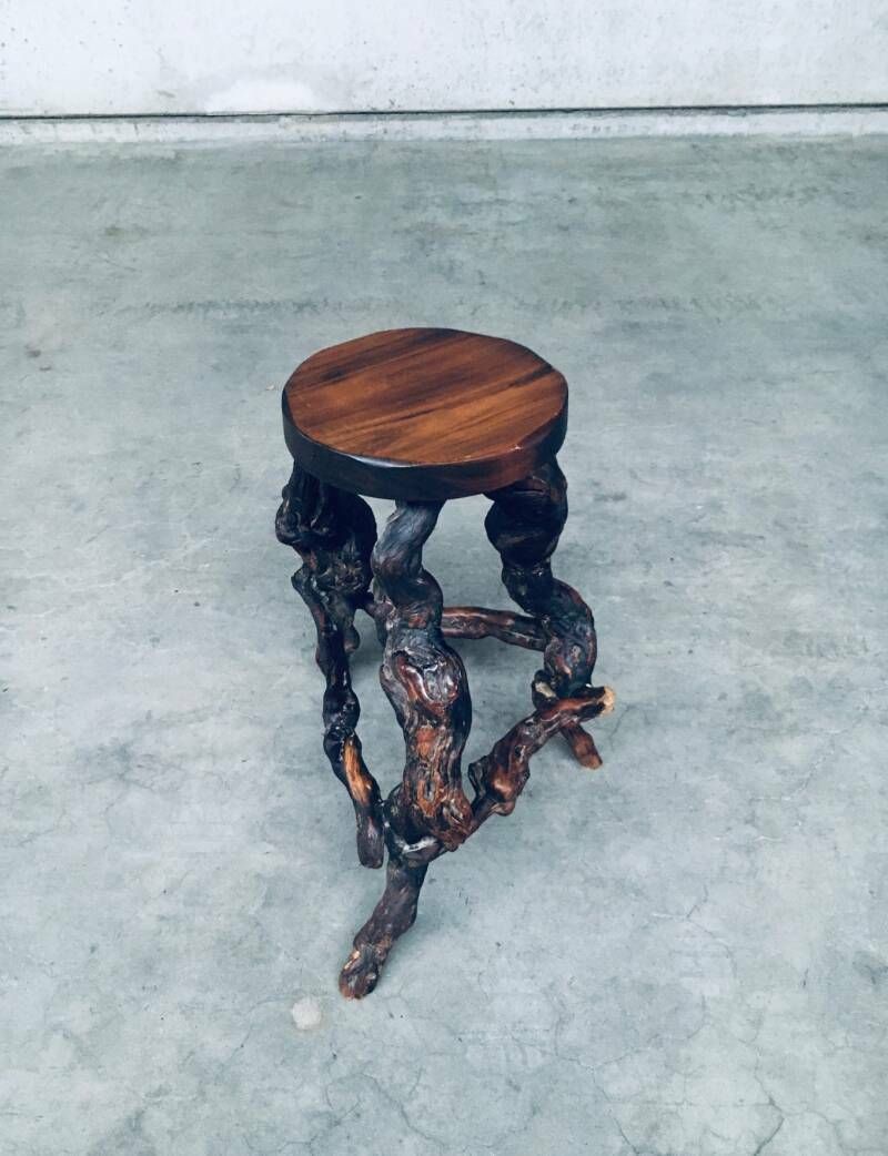 photo furniture 1950's Handmade Vinewood & Oak Bar Stool