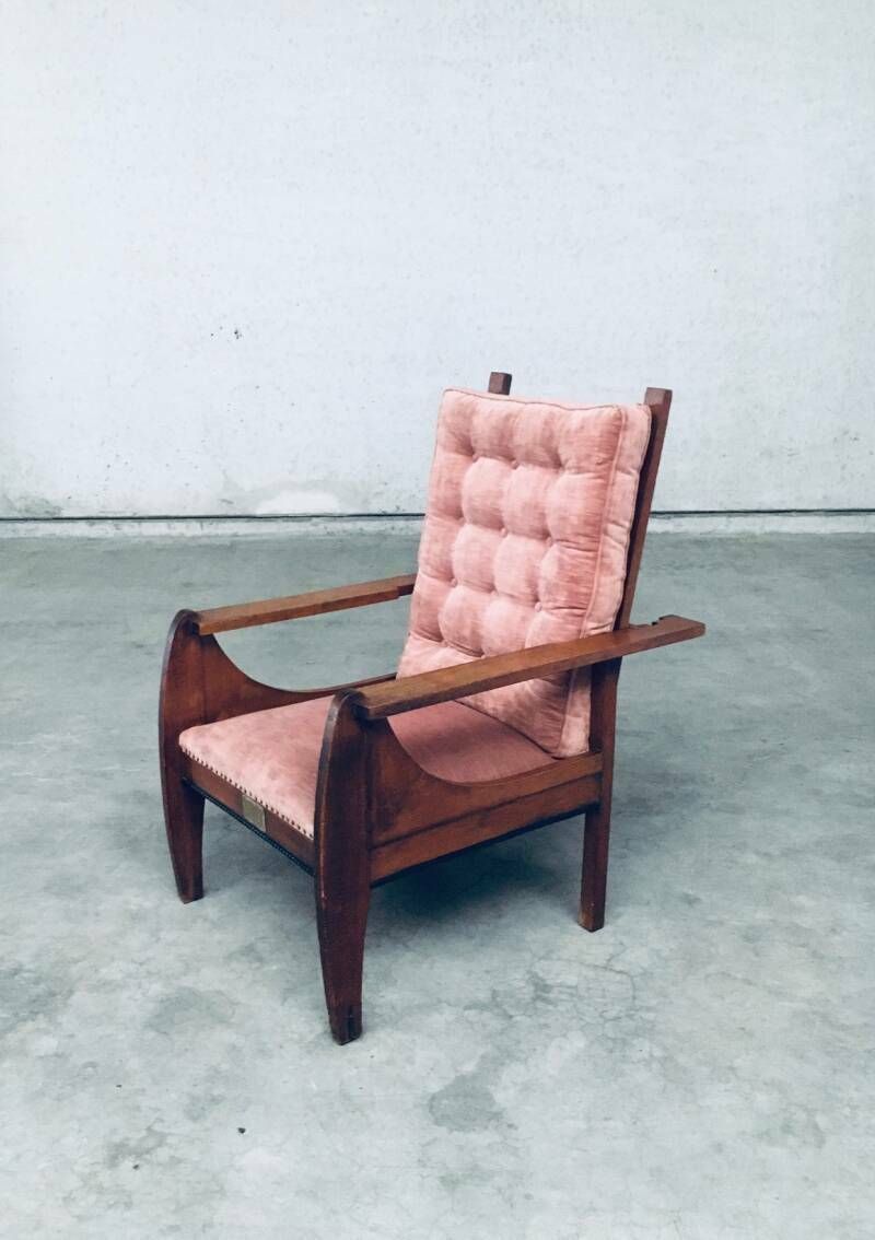 Art Deco Dutch Modernism Verstelbare "Grand" Fauteuil, Nederland, Jaren 1920