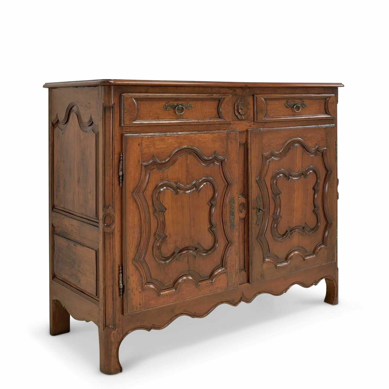 Antique! Sideboard Restored Rococo Louis XV Around 1760 Cherry Wood Sideboard Chest Of Drawers
