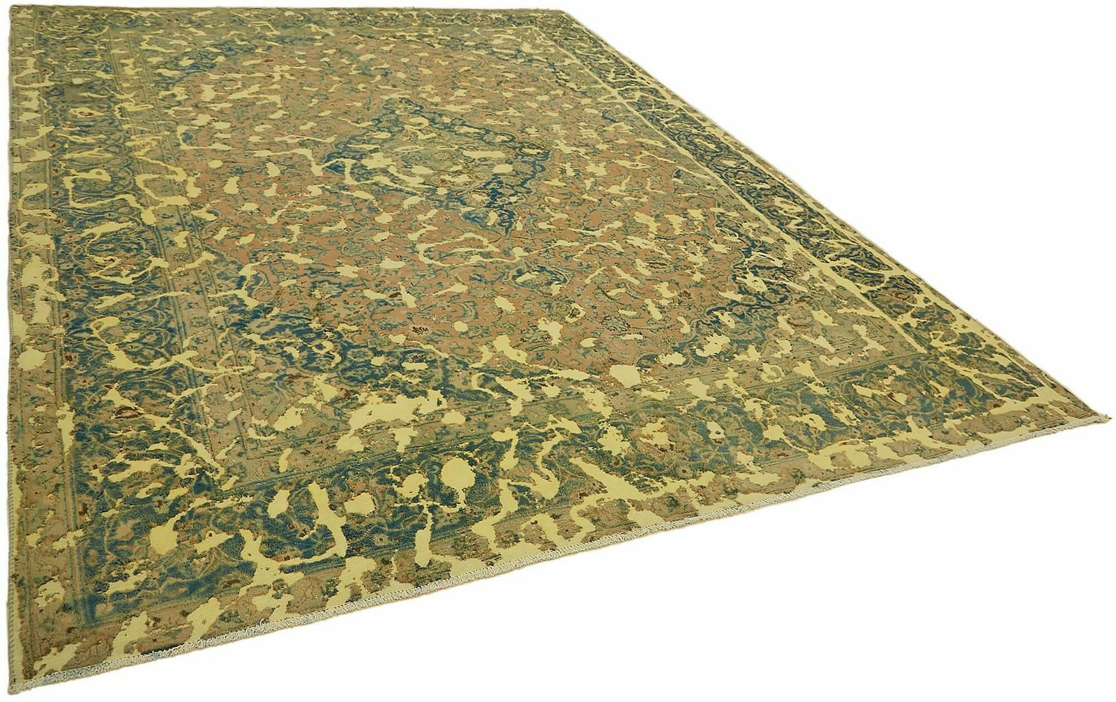 Handmade Yellow Overdyed Large Area Rug 370 Cm X 276 Cm photo furniture