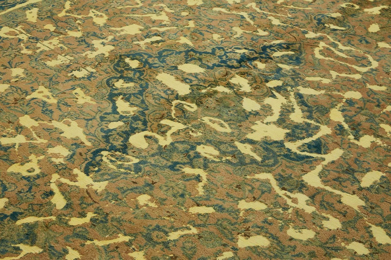Handmade Yellow Overdyed Large Area Rug 370 Cm X 276 Cm photo 2499.99