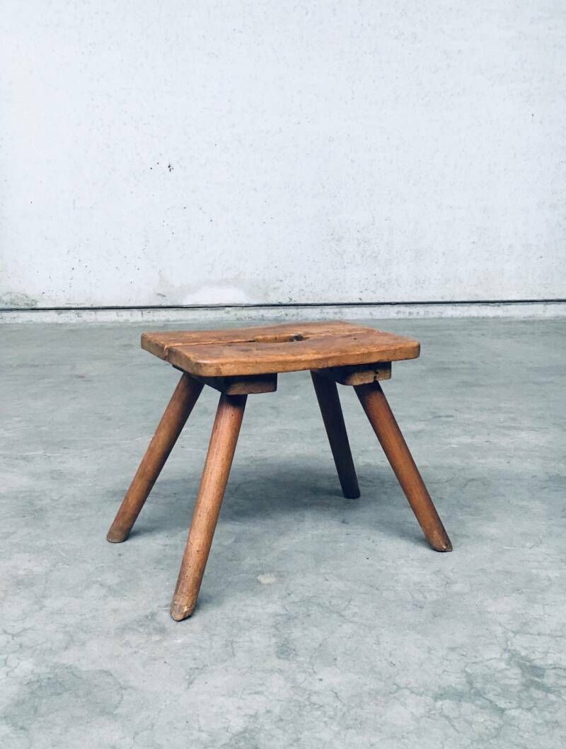 Craftsman Handmade Folk Art Milk Stool, Late 1800's