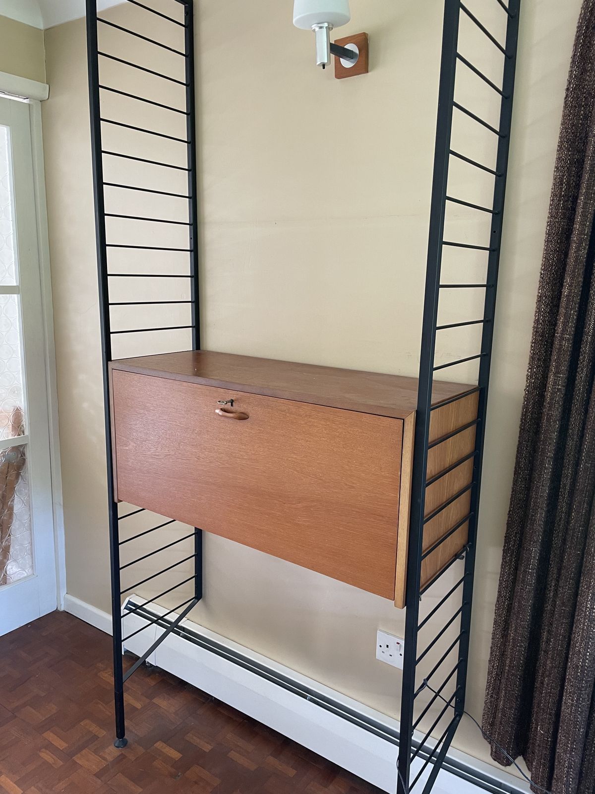Retro Ladderax, 1960 1970s. 3 Systems And Shelves / Cabinets. Two Are Wall Mounted, One Is Floor Standing. One Stain. photo buy