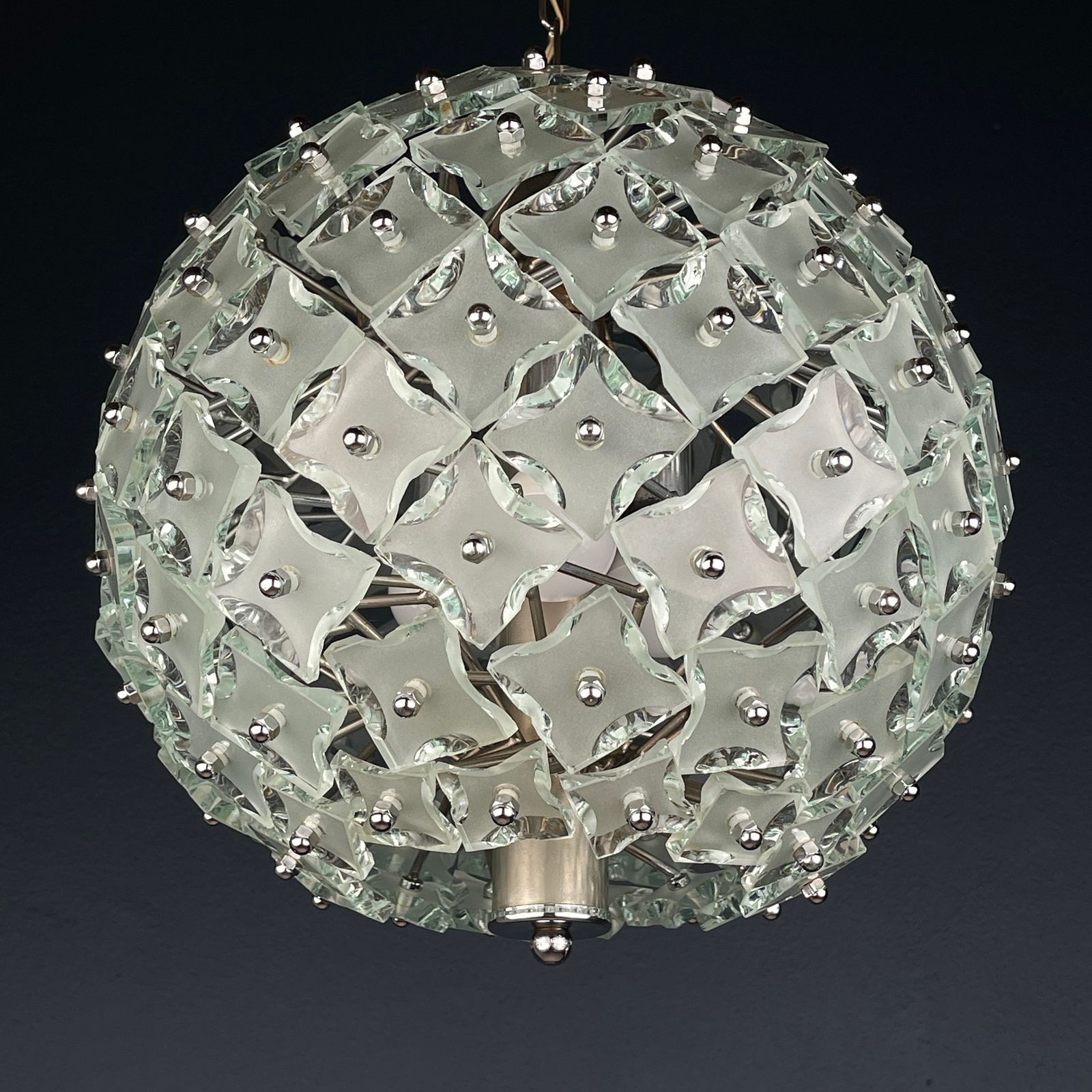 Art Glass Pendant Lamp Sputnik By Fontana Arte Italy 1960s photo furniture