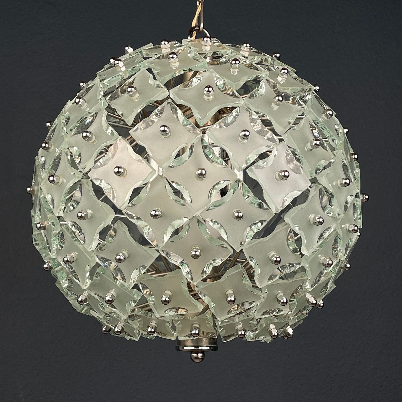 photo for sale Art Glass Pendant Lamp Sputnik By Fontana Arte Italy 1960s