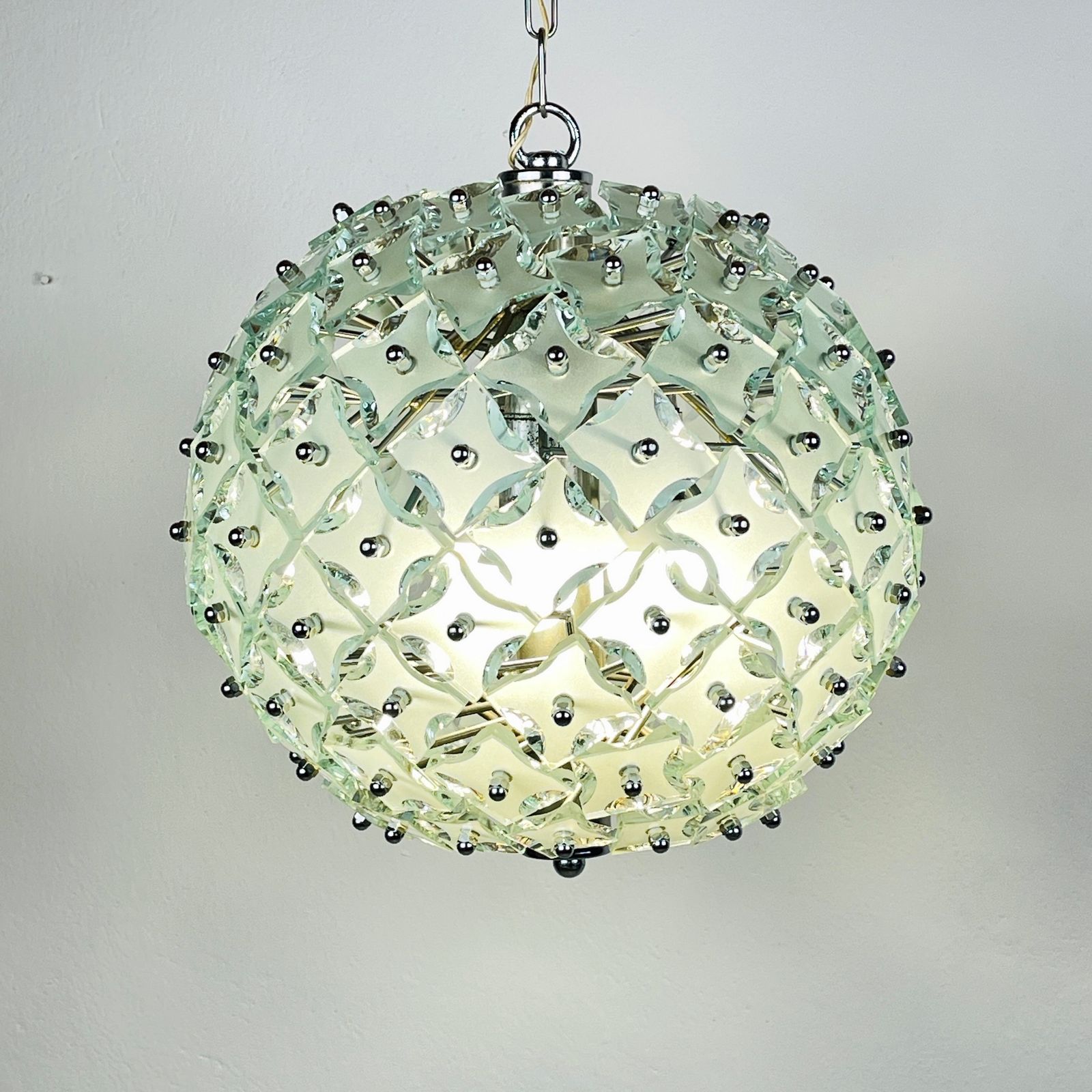 1350.0 Art Glass Pendant Lamp Sputnik By Fontana Arte Italy 1960s photo