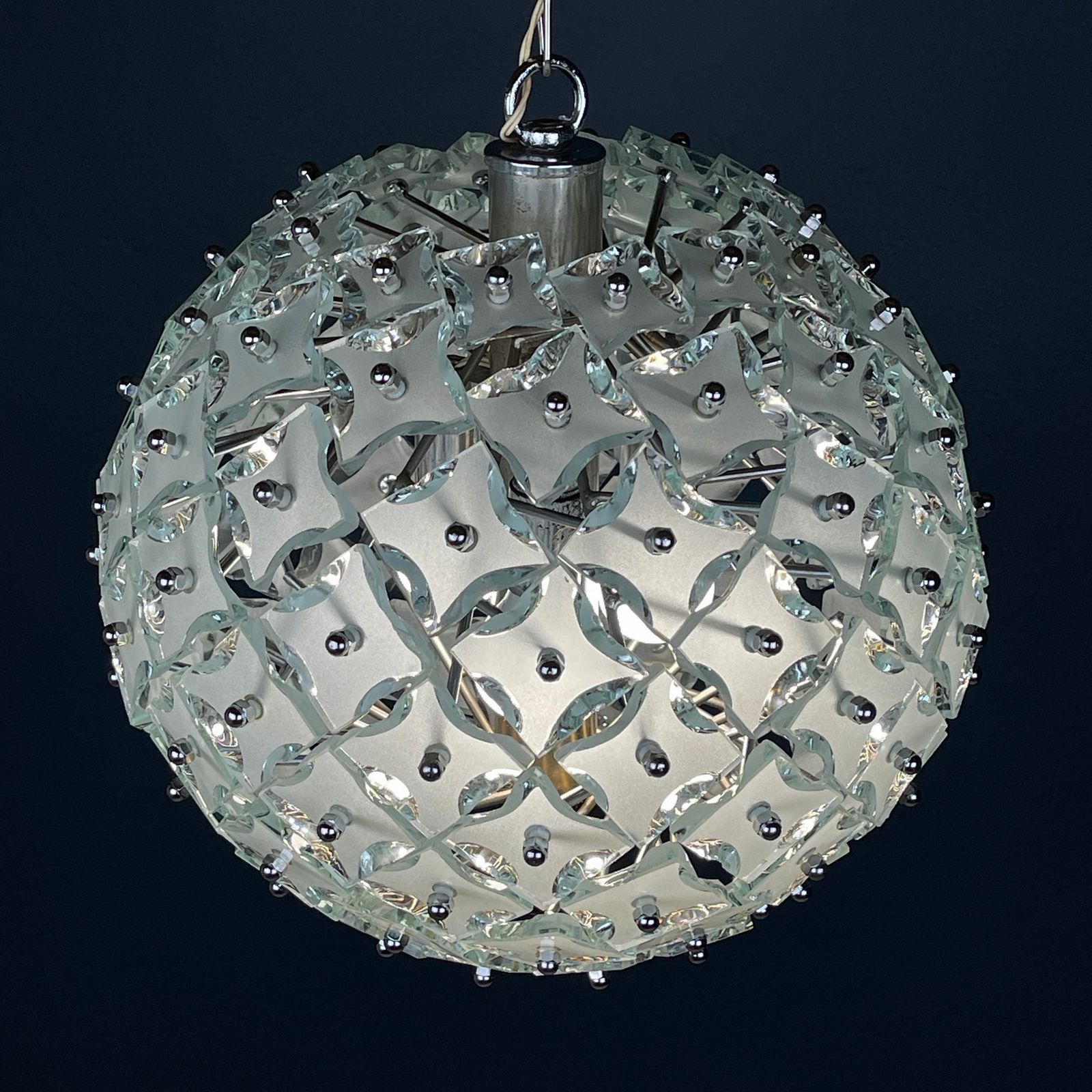 photo vinterior Art Glass Pendant Lamp Sputnik By Fontana Arte Italy 1960s