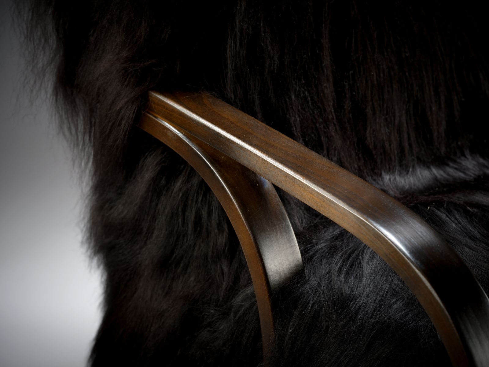 The Unique One Off Vintage Bentwood Hoop Arm Icelandic Sheepskin ‘Chewie’ Armchair. photo buy