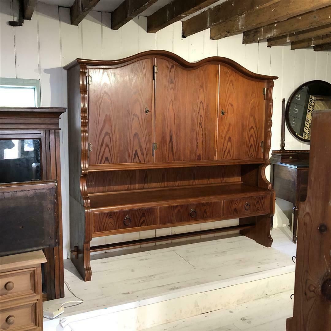 photo buy Unusual Mid Century Pitch Pine European Dresser In Folk Style