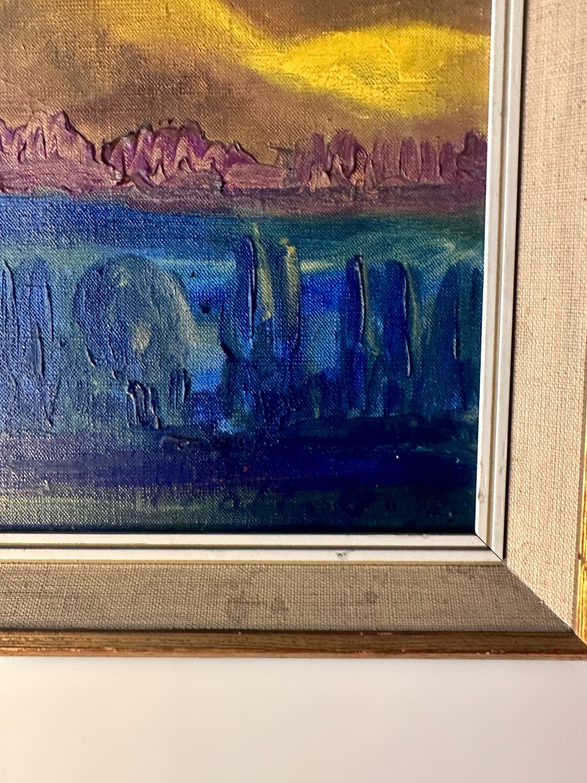 Mid Century Modern Landscape In Oil On Canvas, 1960 photo furniture