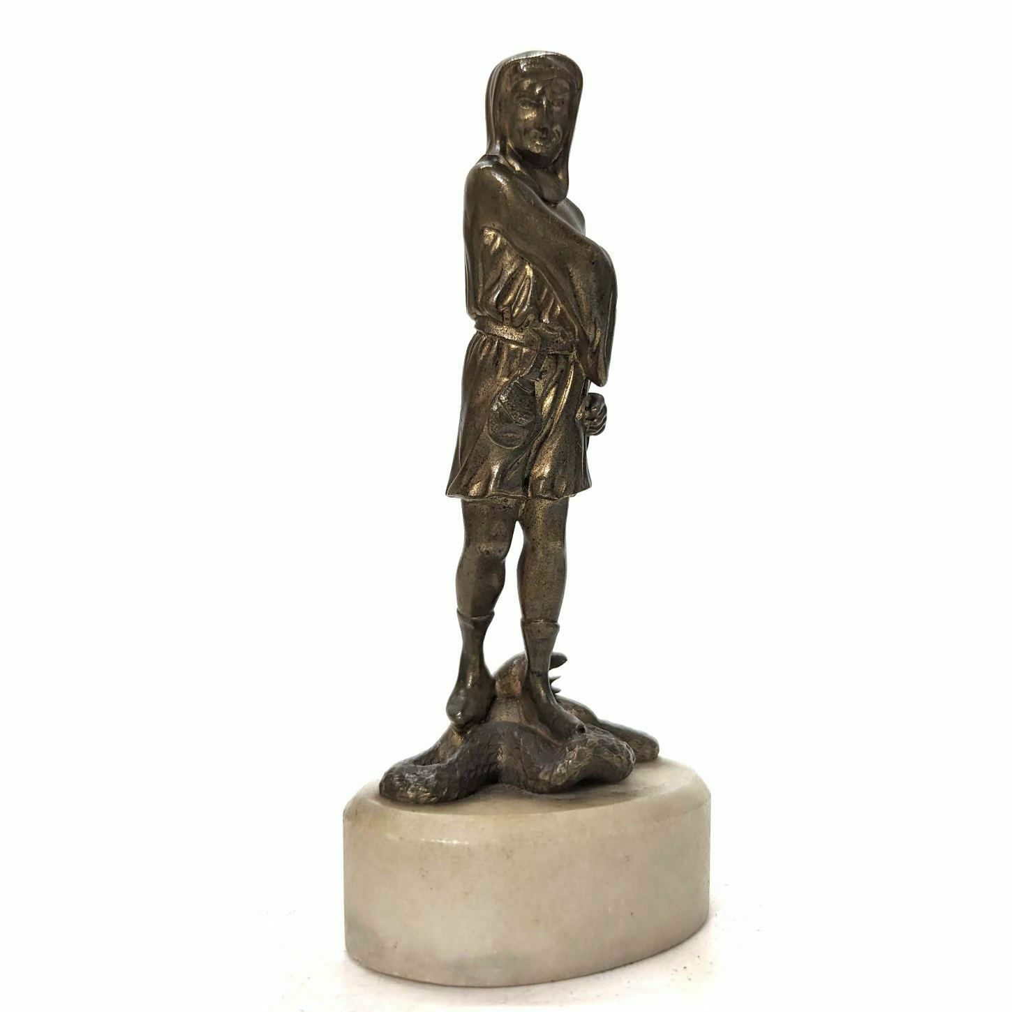 19th Century Bronze Statuette Of A Man With A Dagger photo vintage
