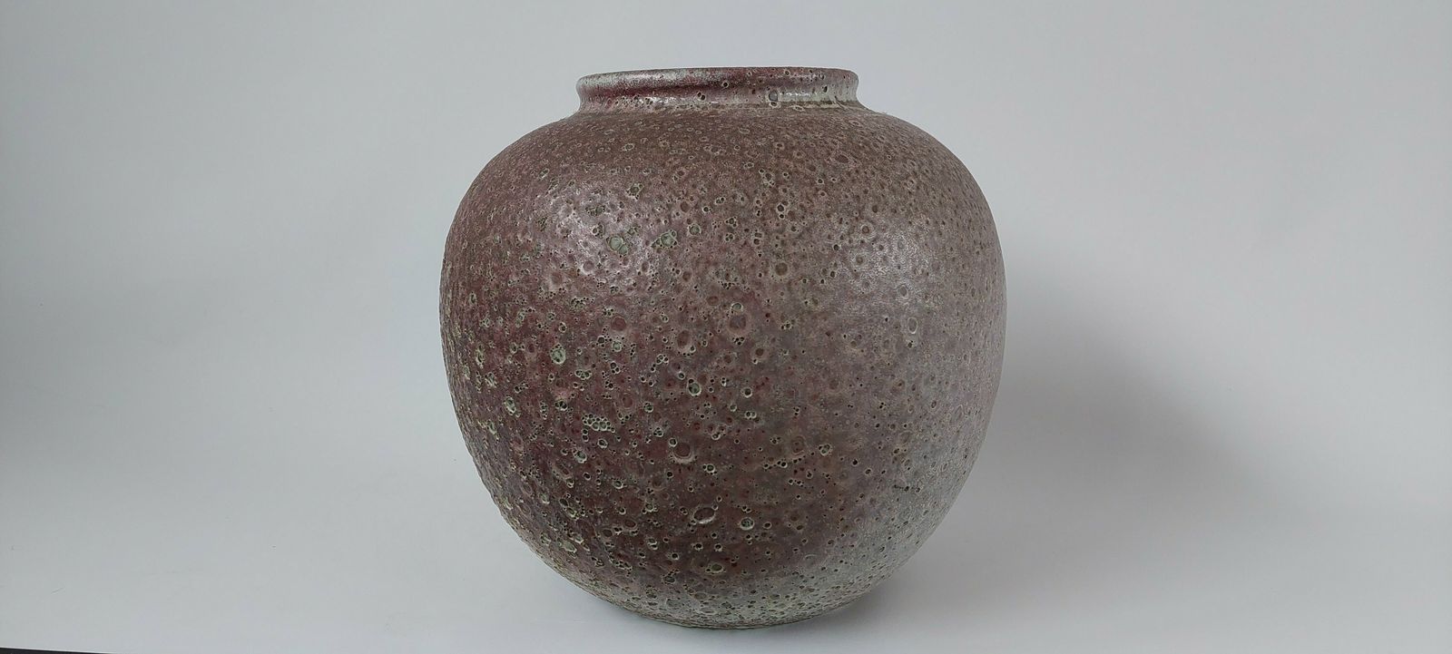 Large Meindert Zaalberg Crater Glazed Vase Made In The 1960s photo 407.0