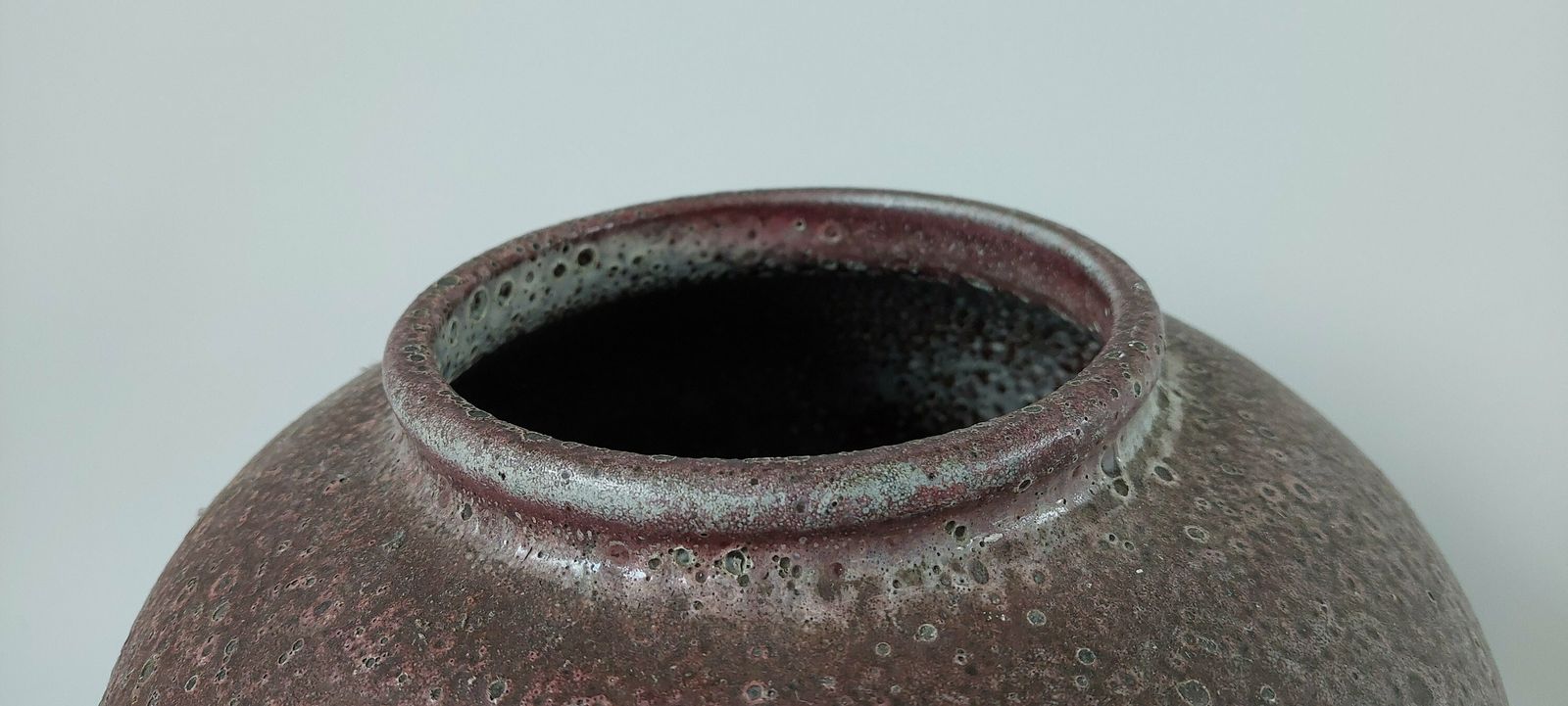 Large Meindert Zaalberg Crater Glazed Vase Made In The 1960s photo vinterior
